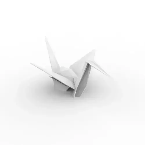 Origami Crane Sculpture 3D Print Model
