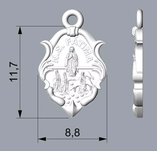 Nossa Senhora de Fatima 3D print model_4