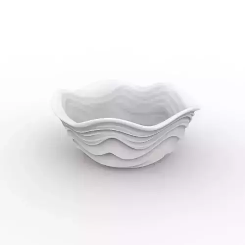 Parametric Wave Bowl 3D Print Model