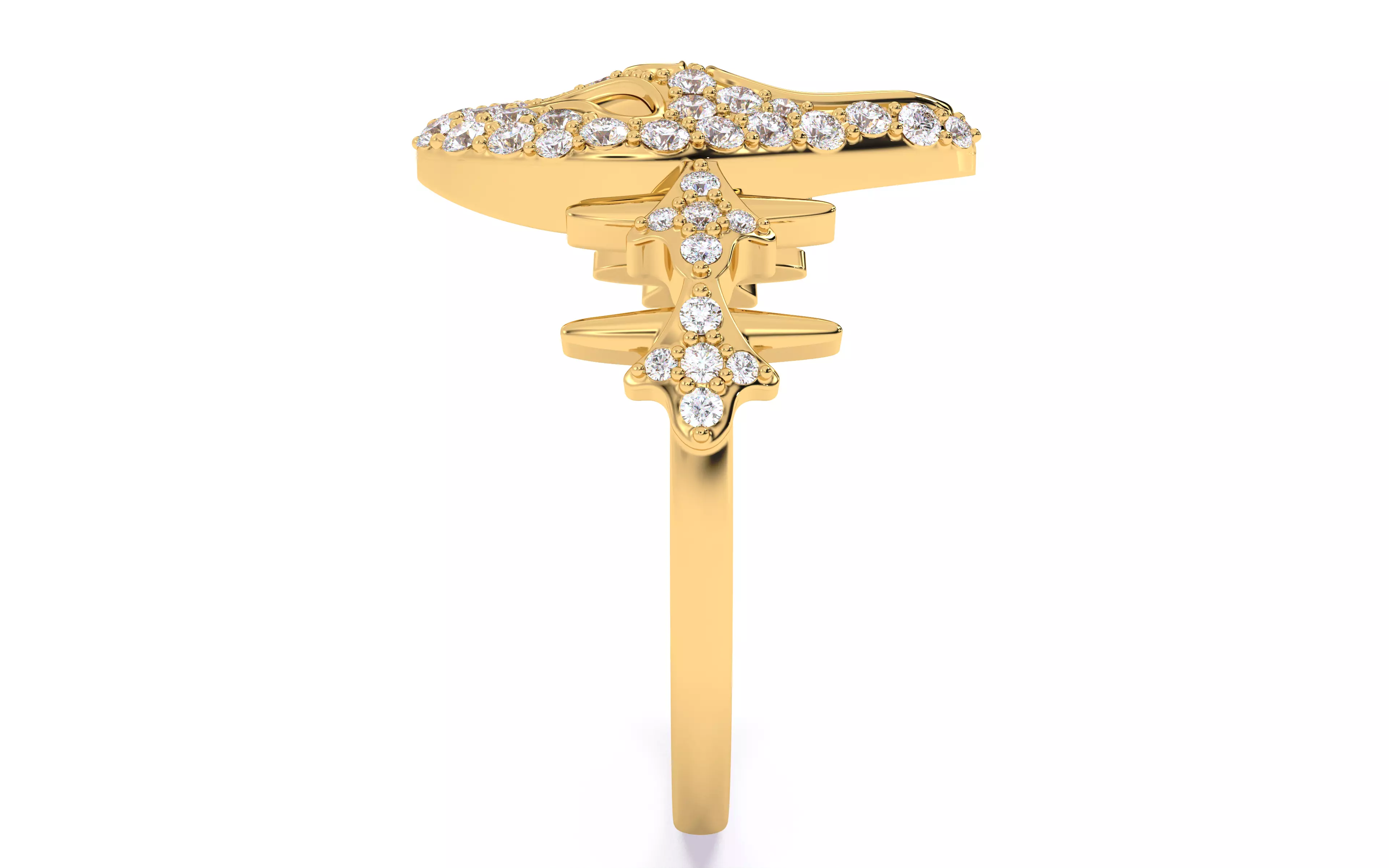 Ghost Scream Ring 3dm stl renders details 3D print model_17