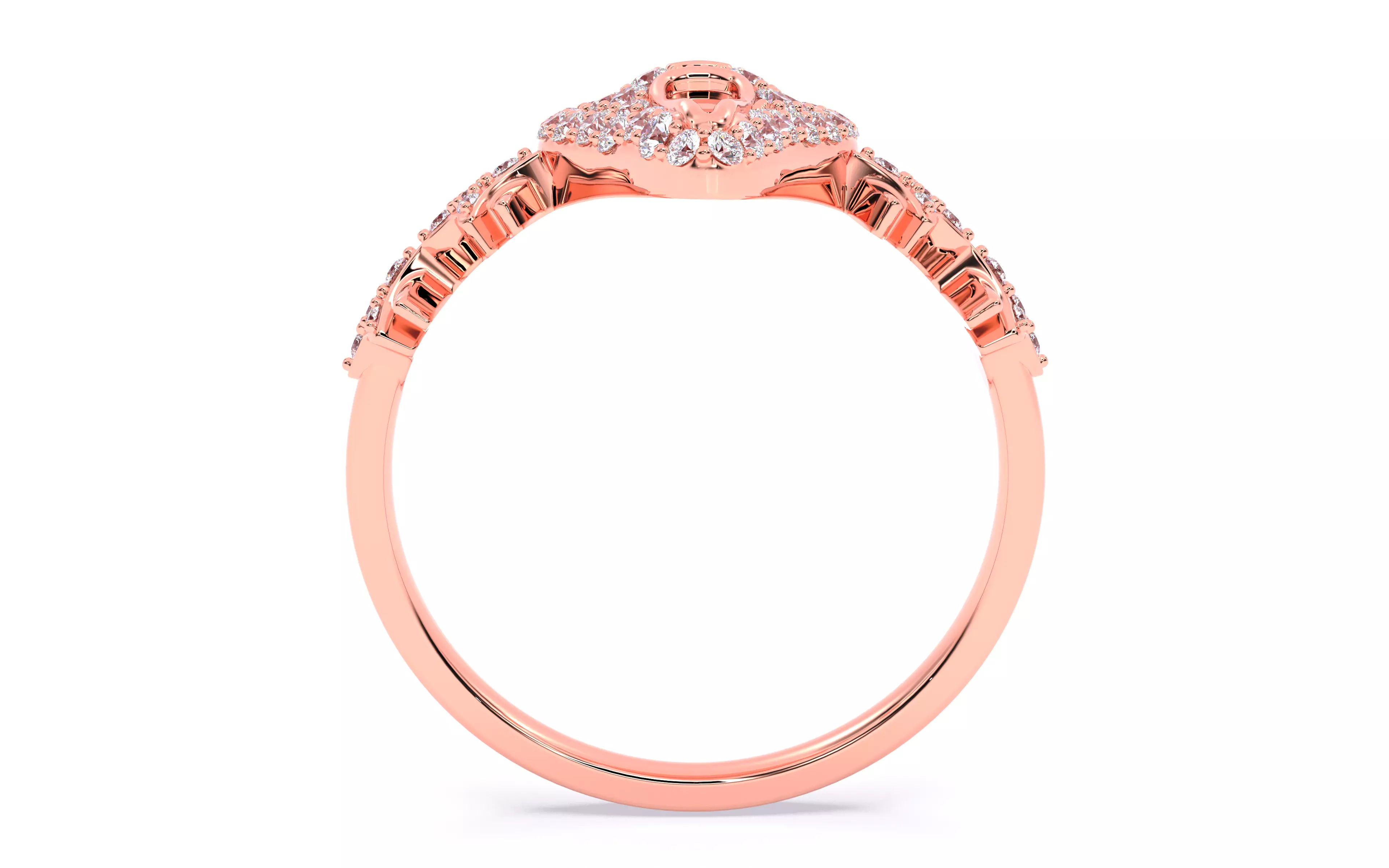 Ghost Scream Ring 3dm stl renders details 3D print model_23