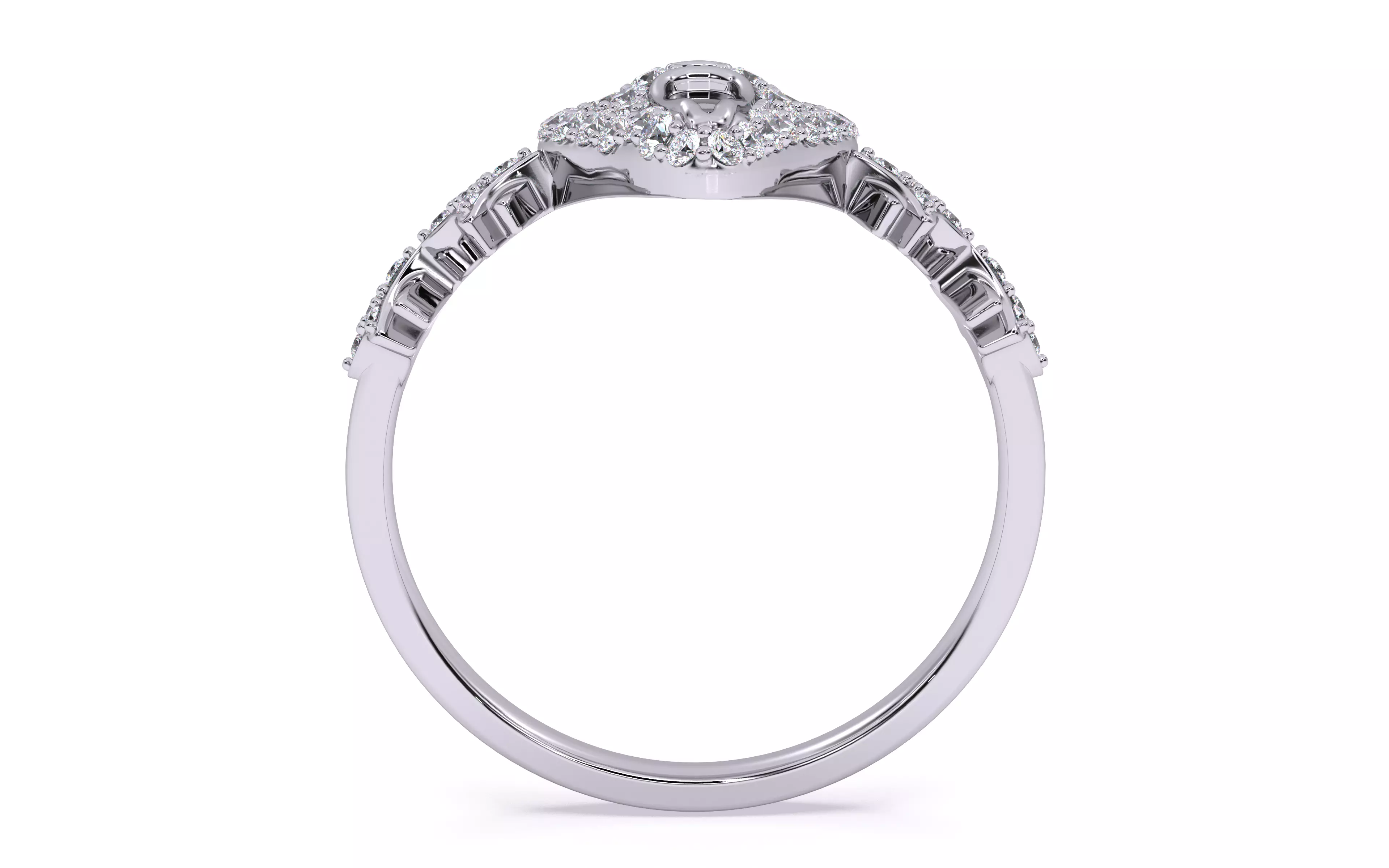 Ghost Scream Ring 3dm stl renders details 3D print model_21