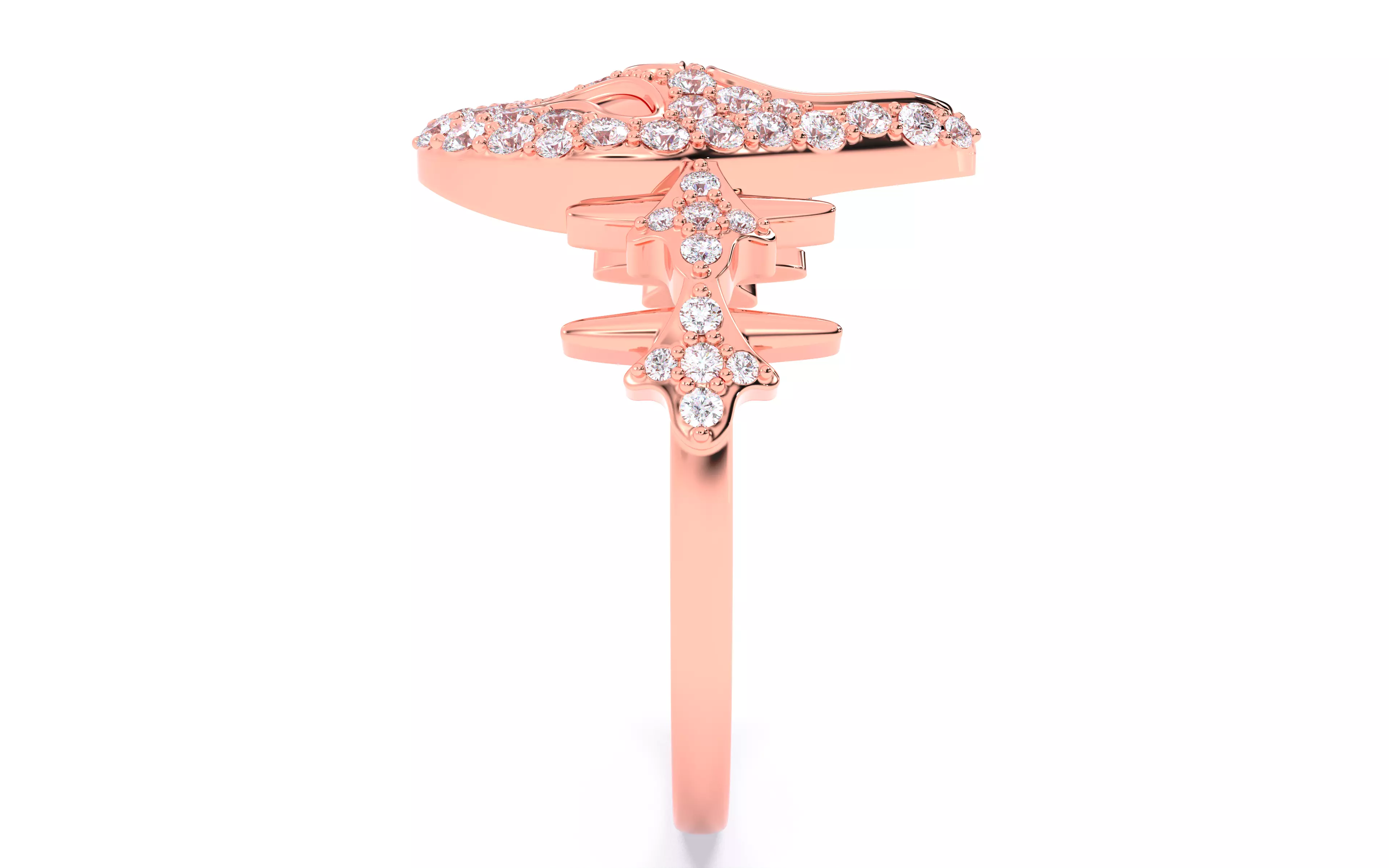 Ghost Scream Ring 3dm stl renders details 3D print model_13