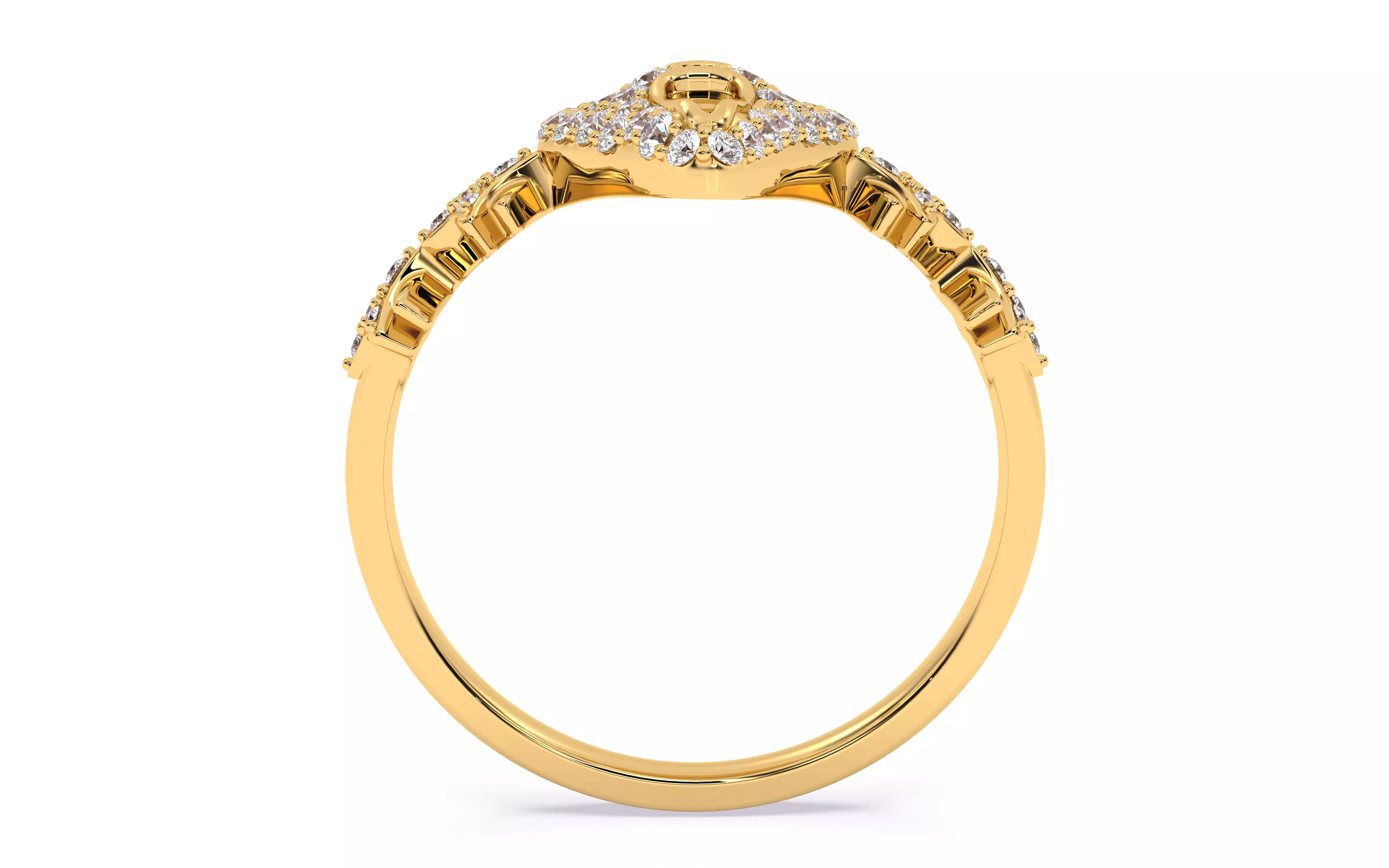 Ghost Scream Ring 3dm stl renders details 3D print model_19