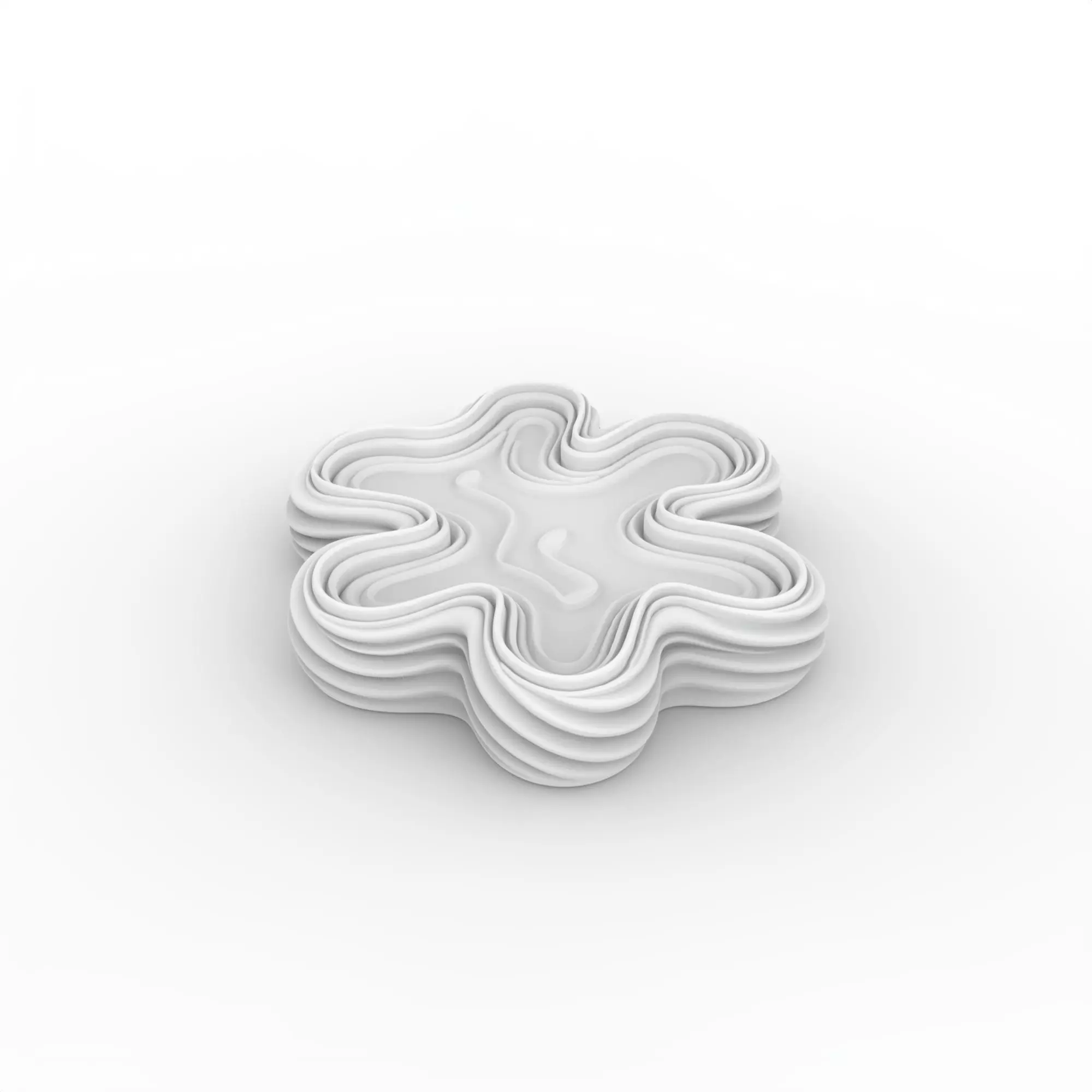 Sculptural Coaster Set 3D Print Model 3D print model_1