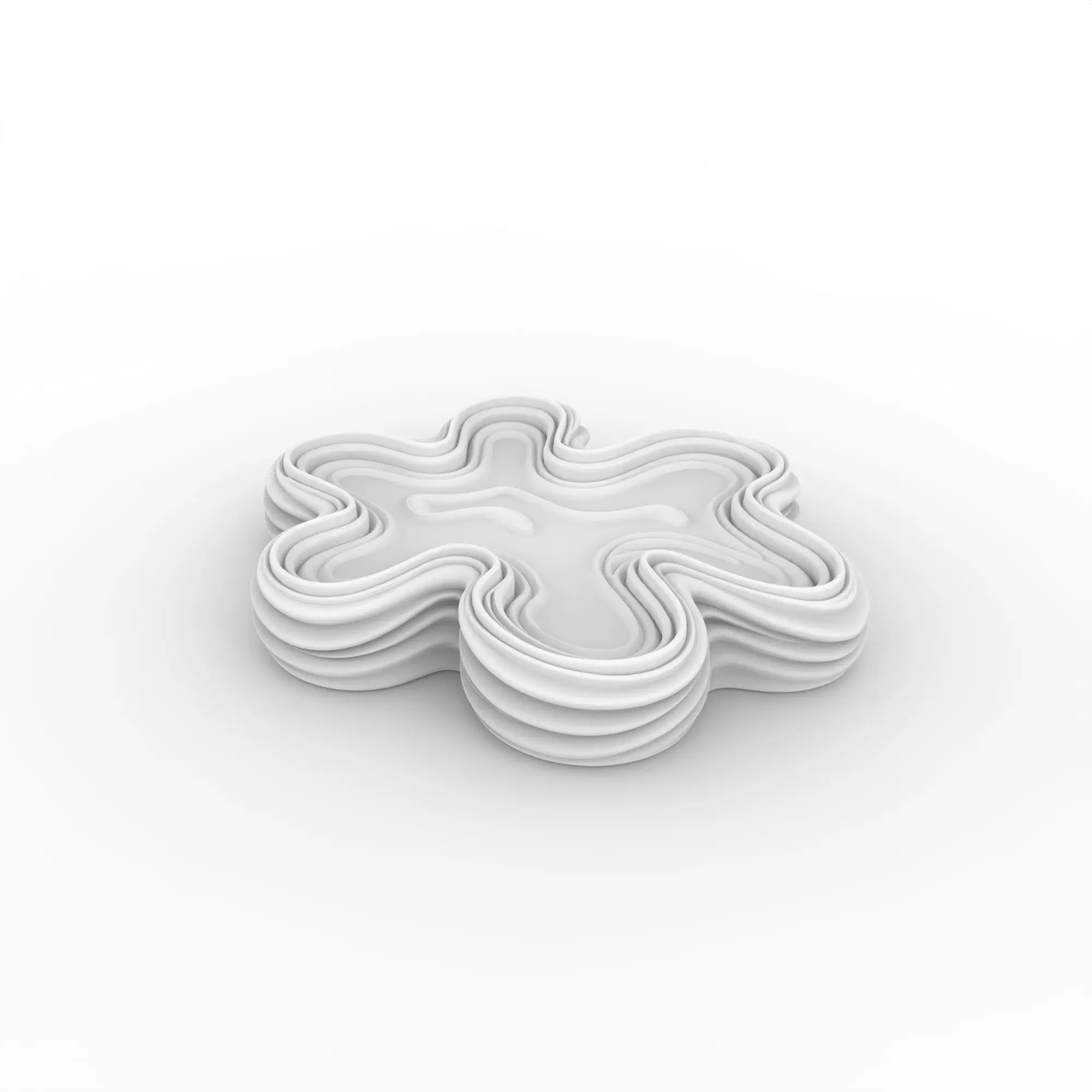 Sculptural Coaster Set 3D Print Model 3D print model_2