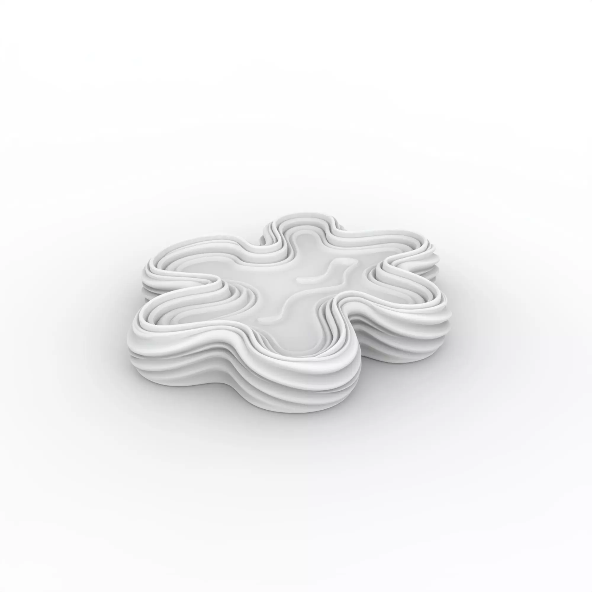 Sculptural Coaster Set 3D Print Model 3D print model_0