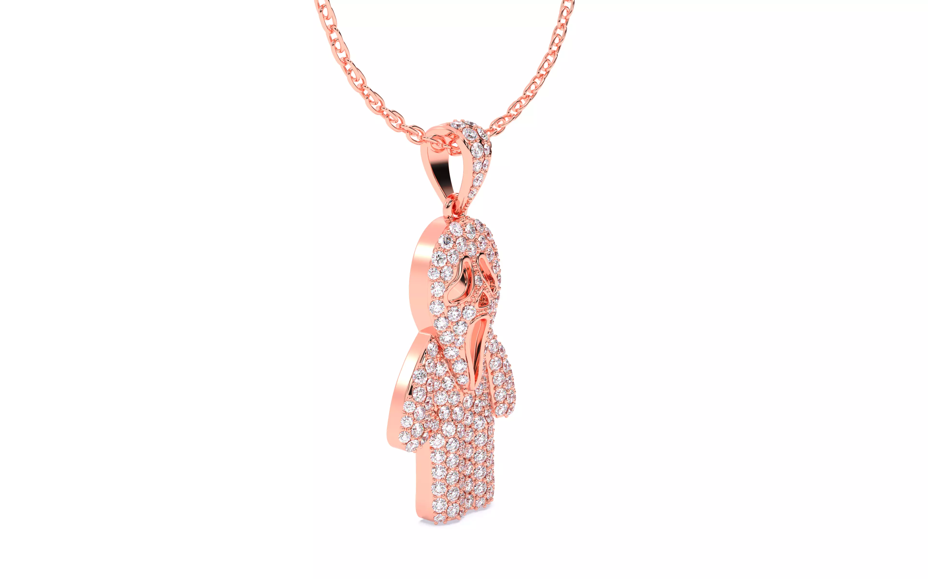 Ghost Scream Pendant 3dm stl renders details 3D print model_15