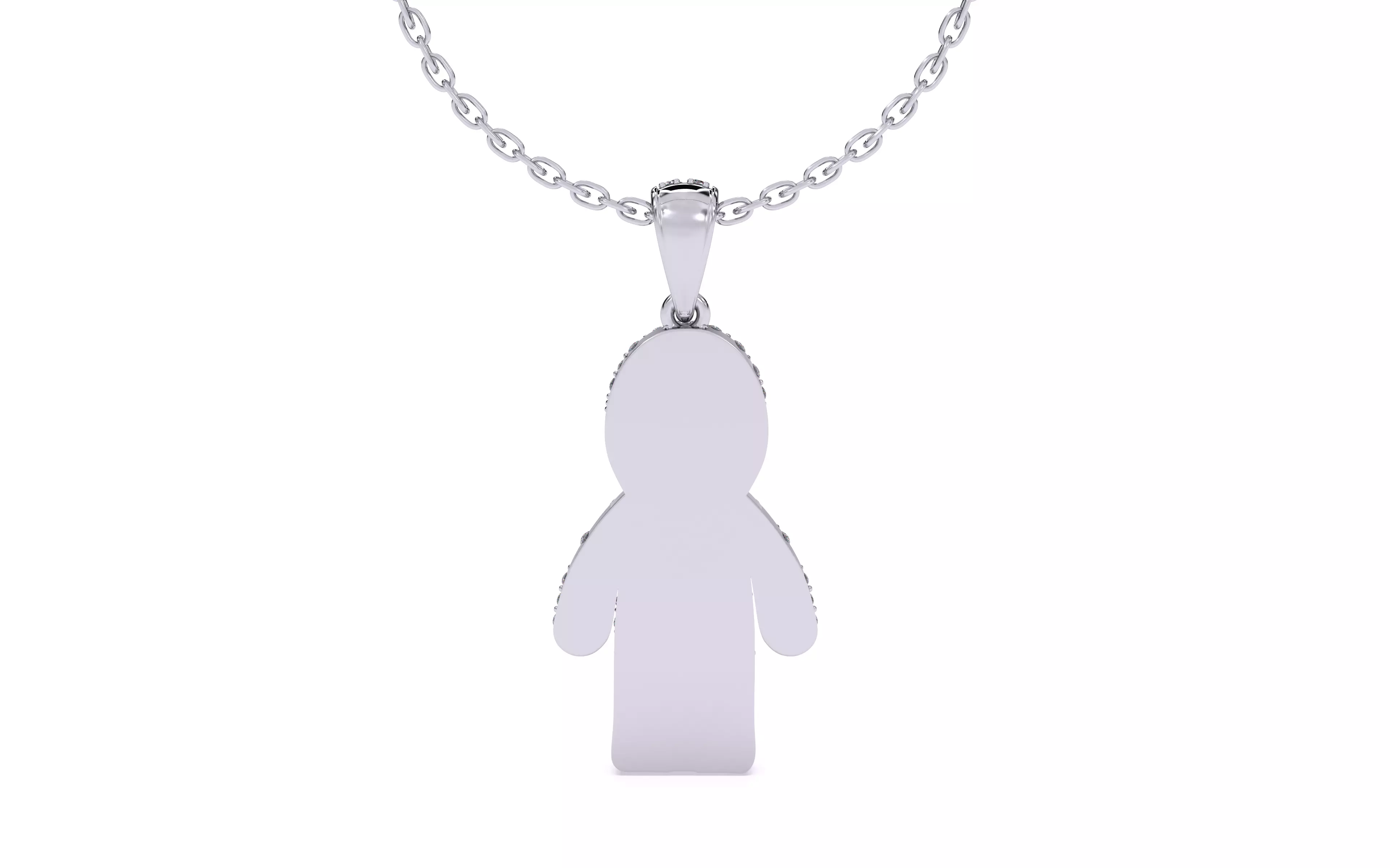 Ghost Scream Pendant 3dm stl renders details 3D print model_12