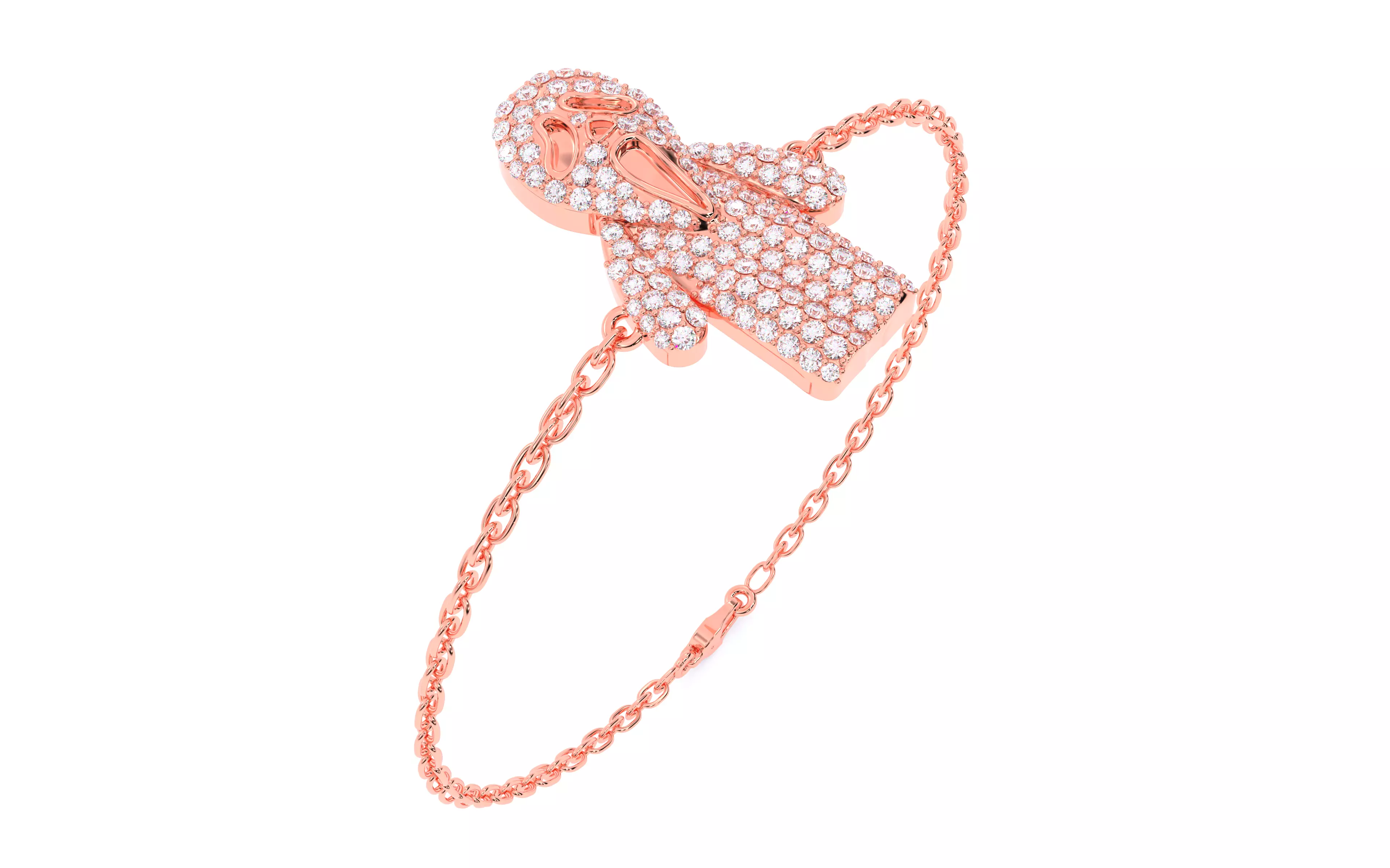 Ghost Scream Bracelet 3dm stl renders details 3D print model_12