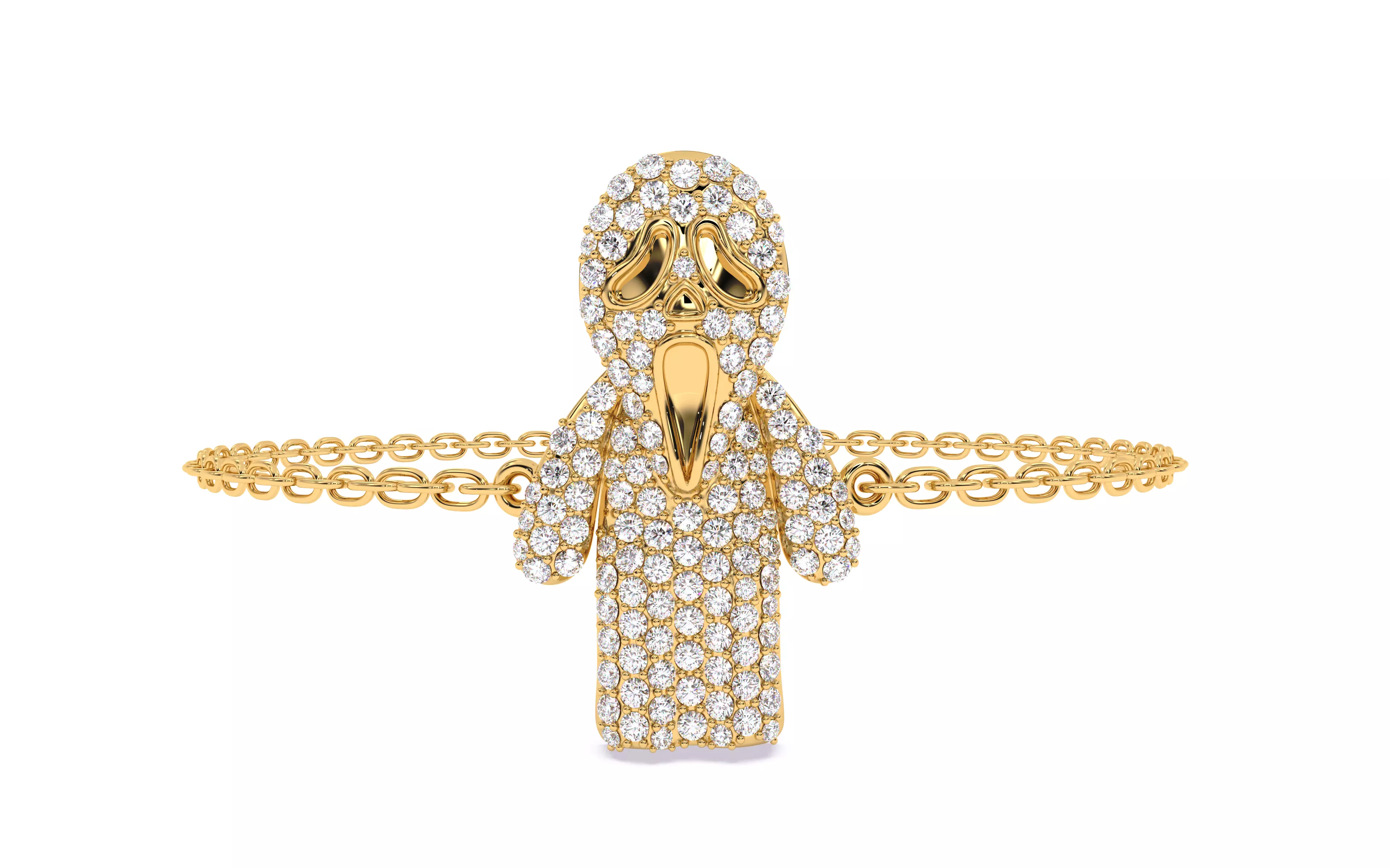 Ghost Scream Bracelet 3dm stl renders details 3D print model_20