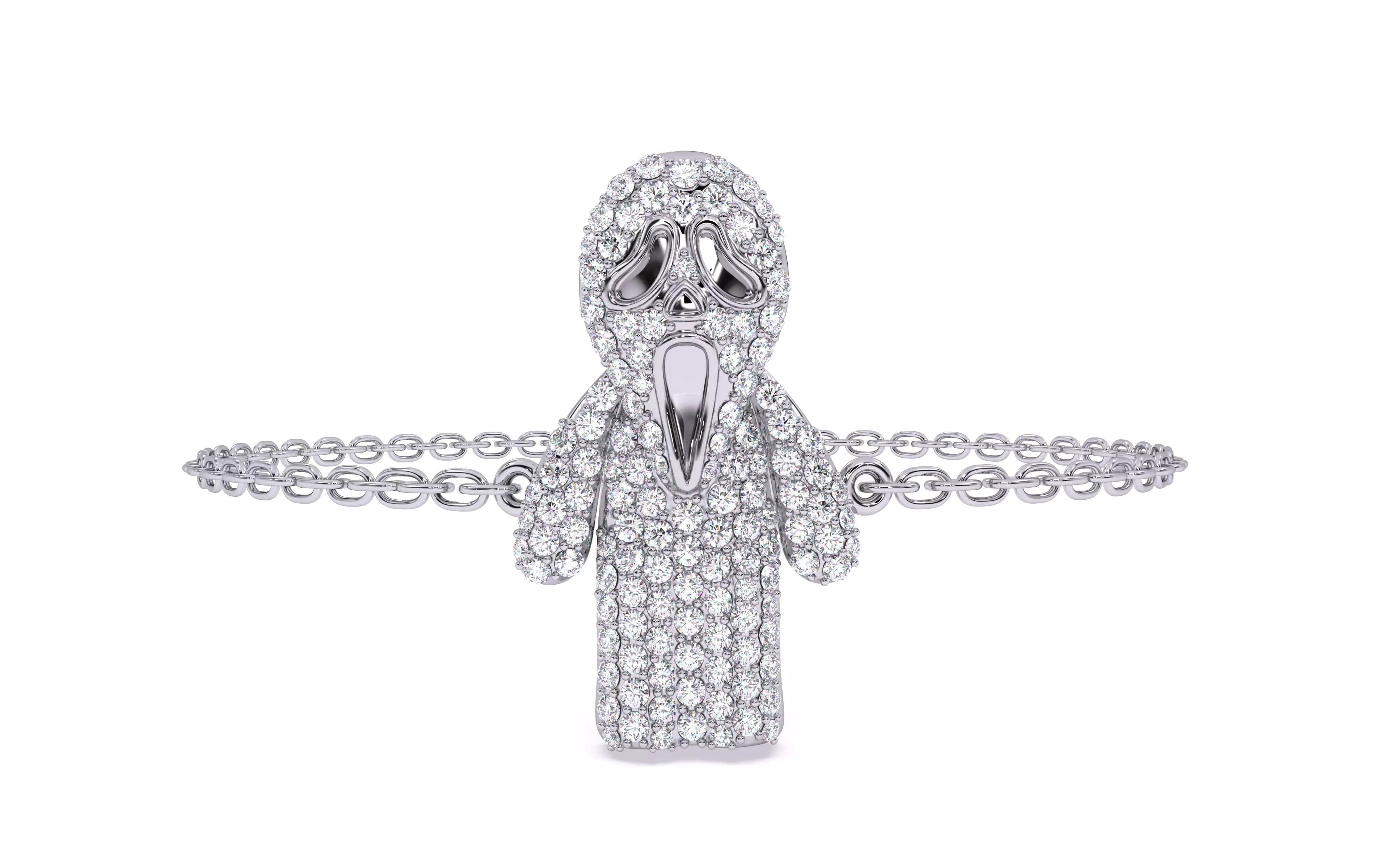 Ghost Scream Bracelet 3dm stl renders details 3D print model_23