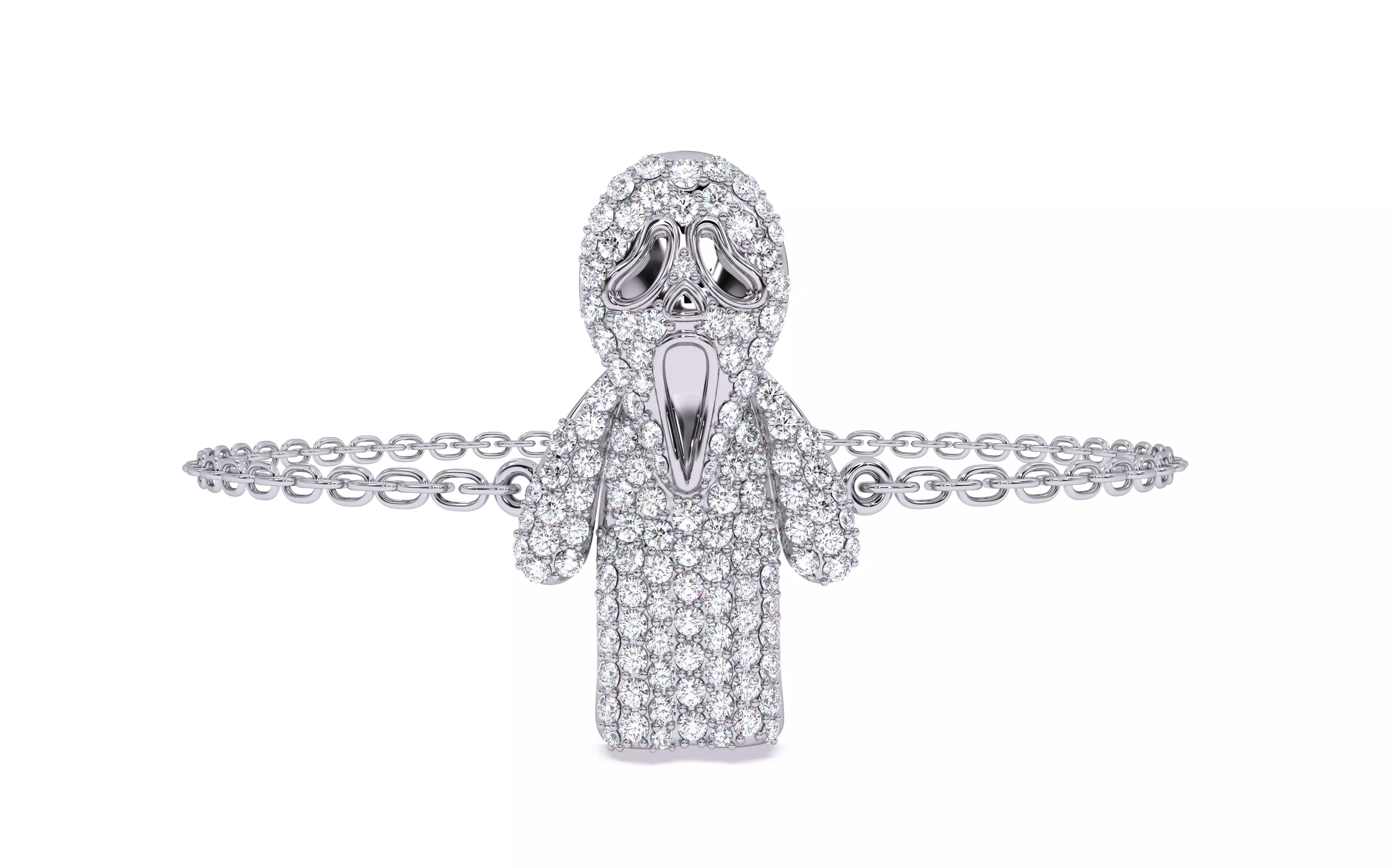 Ghost Scream Bracelet 3dm stl renders details 3D print model_22