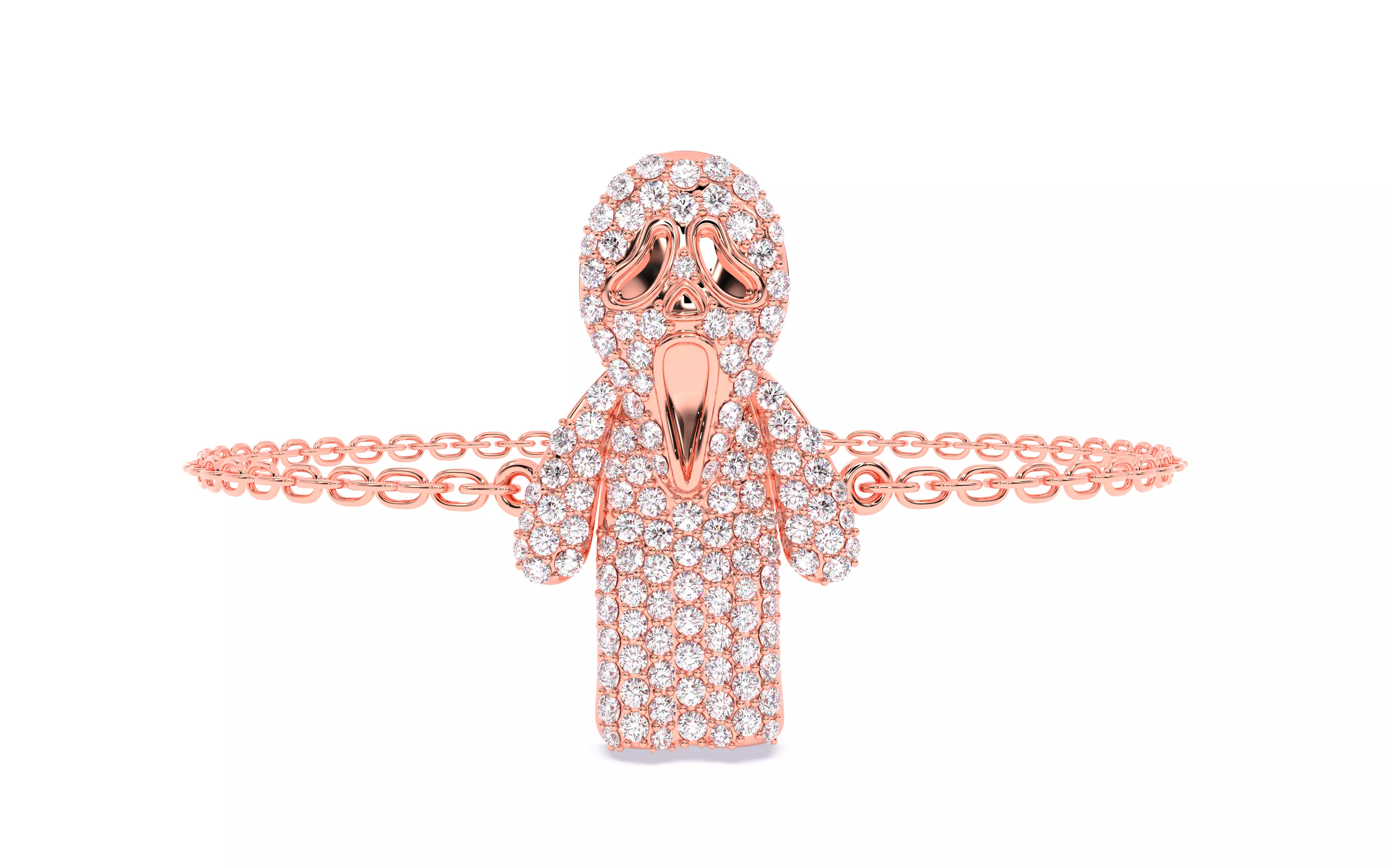 Ghost Scream Bracelet 3dm stl renders details 3D print model_0