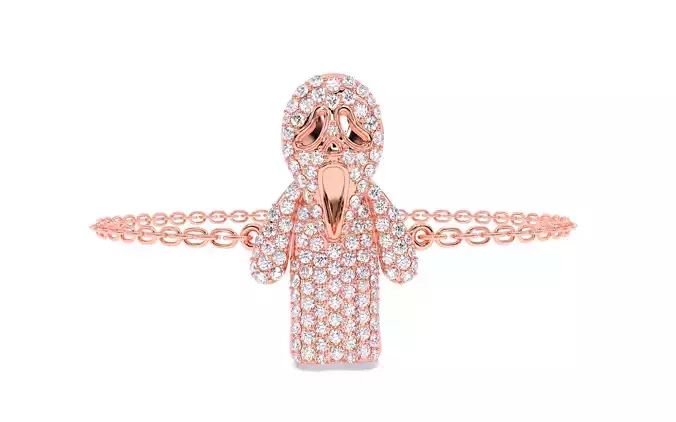 Ghost Scream Bracelet 3dm stl renders details 3D print model Ghost Scream Bracelet 3dm stl renders details 3D print model