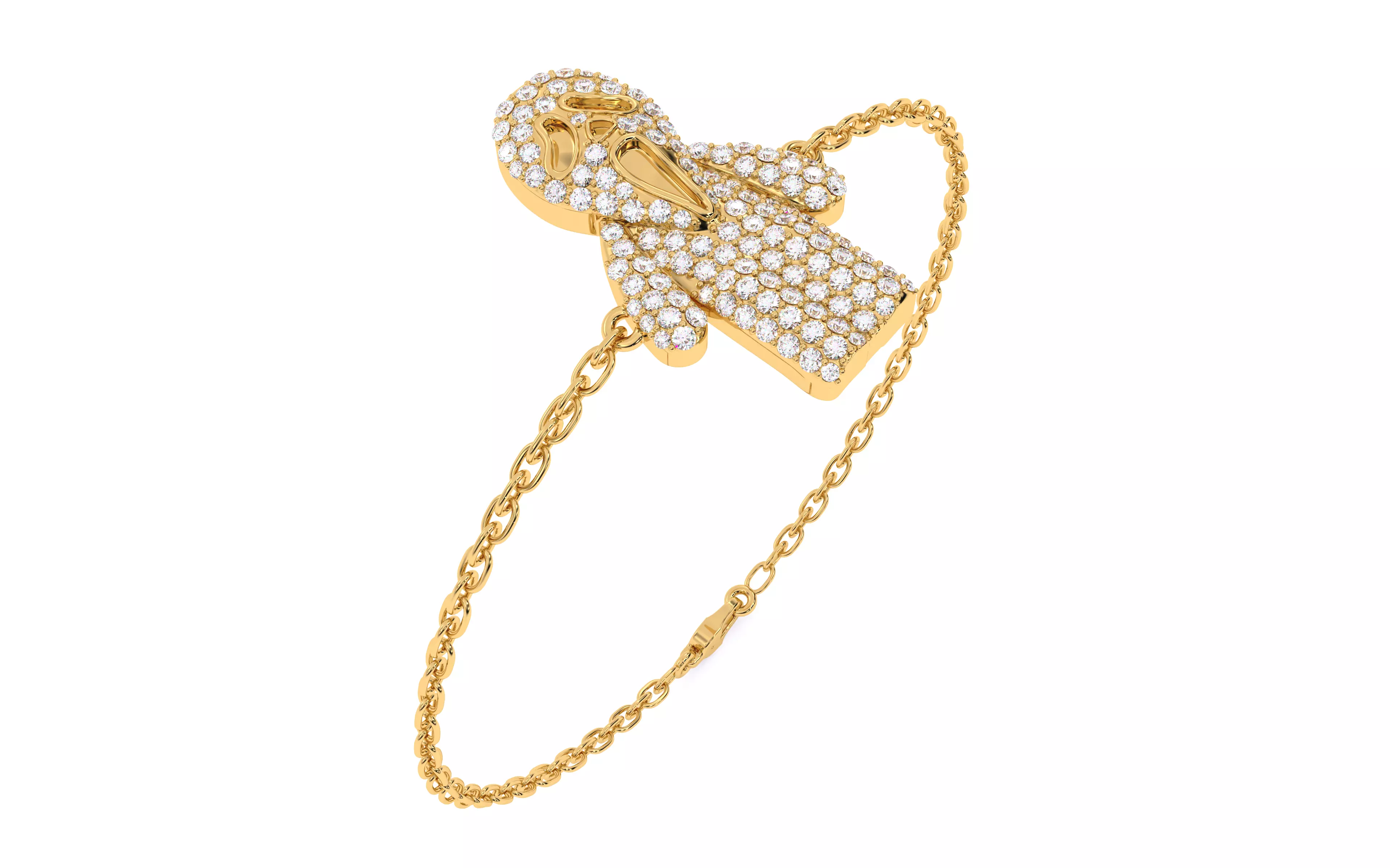 Ghost Scream Bracelet 3dm stl renders details 3D print model_8