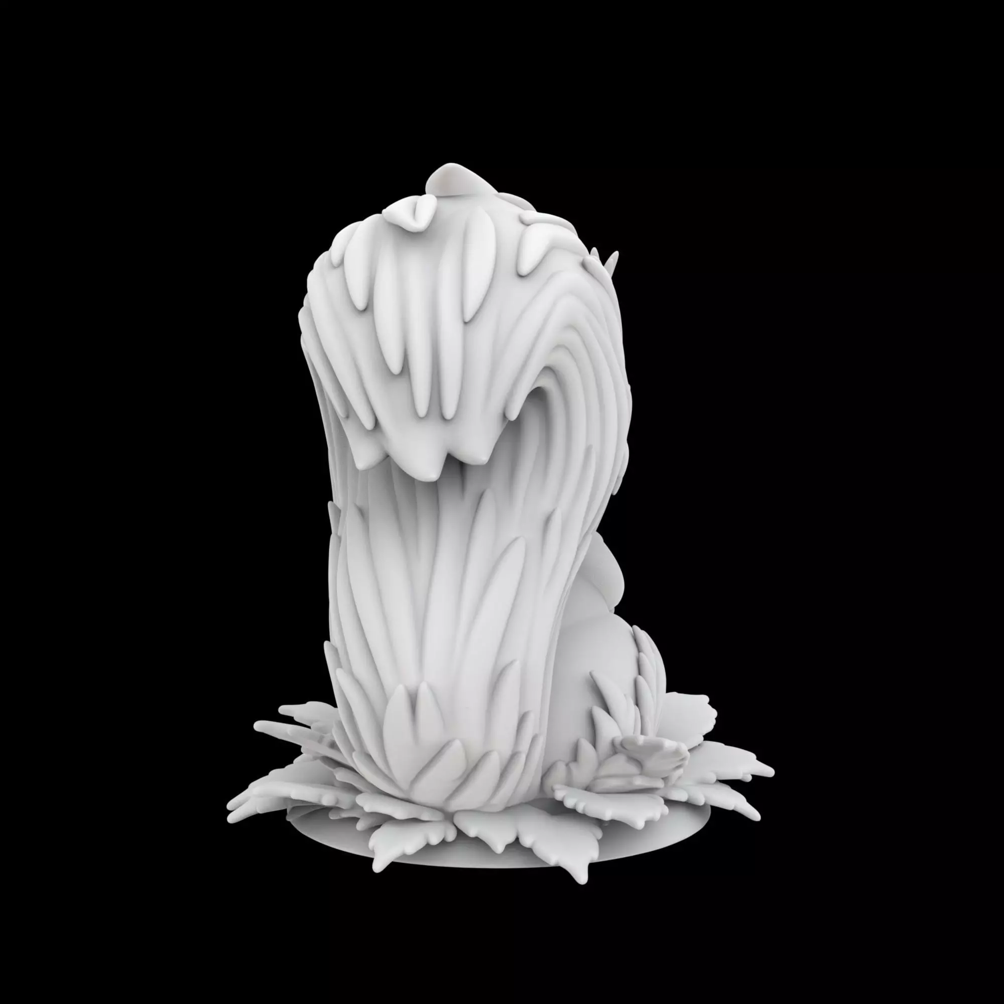 Stylized Squirrel with Leaves and Acorn 3D Print Model 3D print model_4