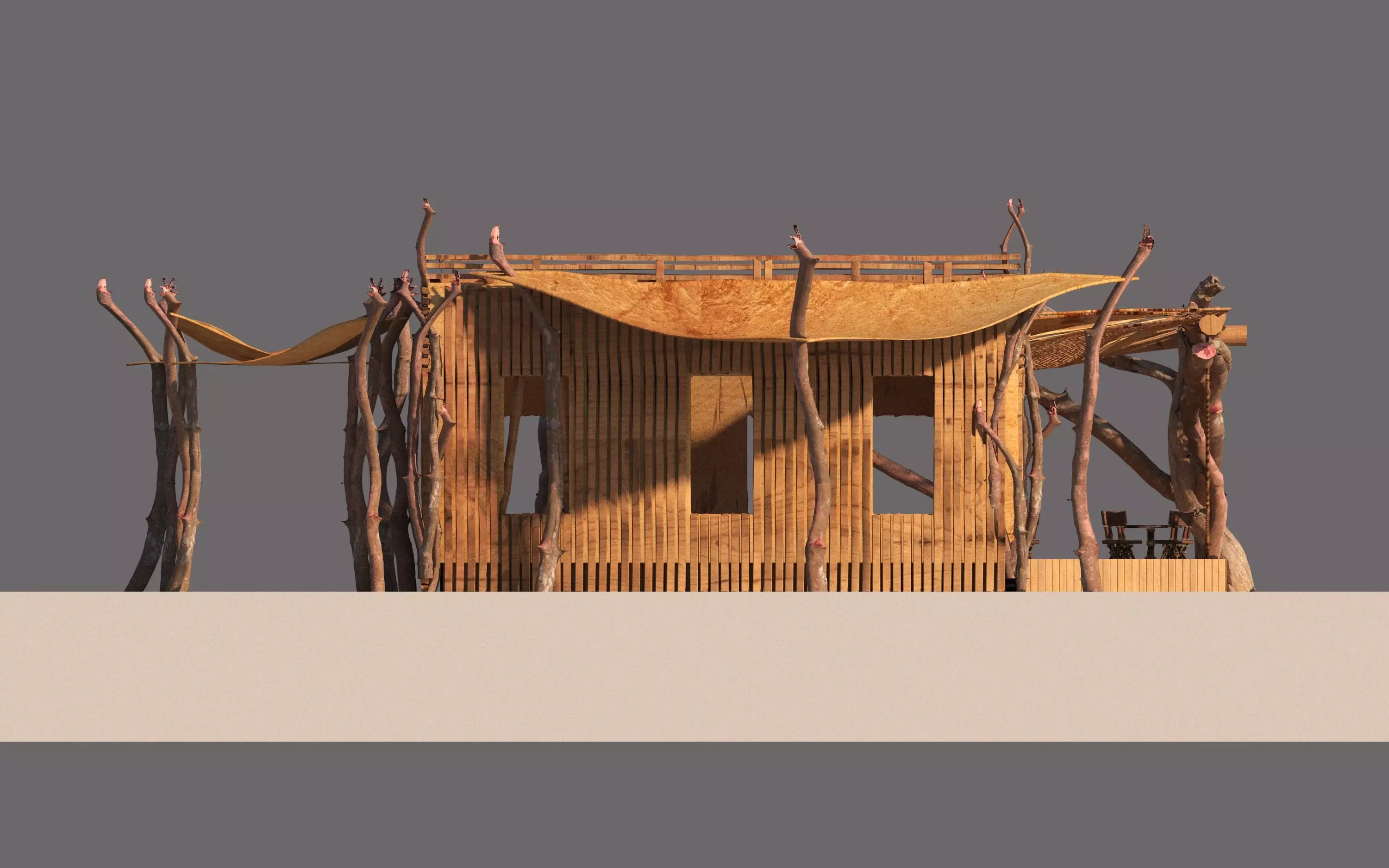 Adventure Cafe Low-poly 3D model_6