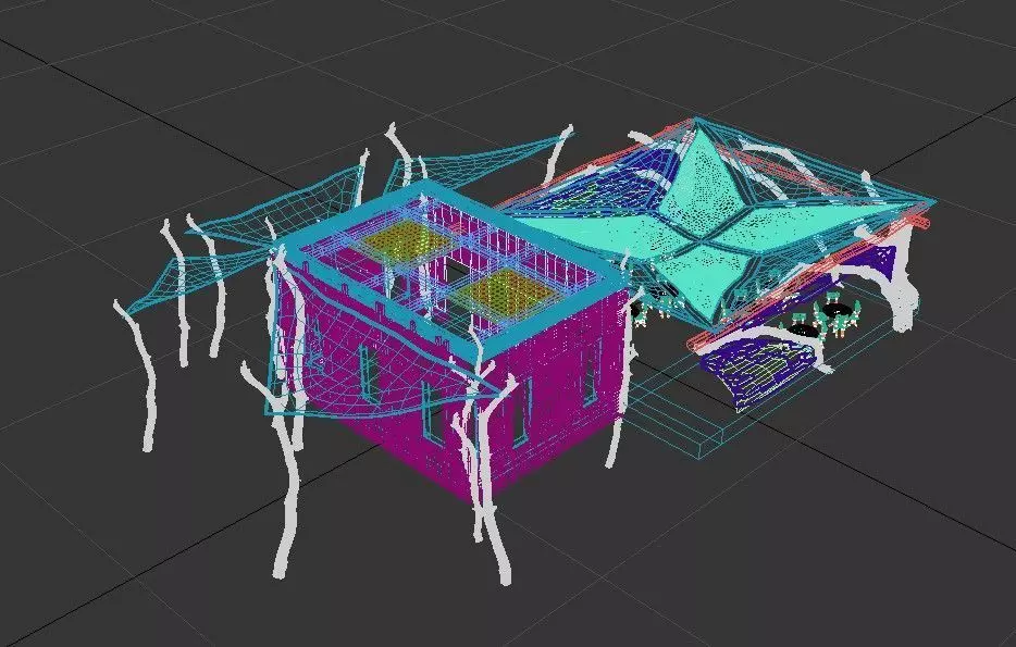 Adventure Cafe Low-poly 3D model_8