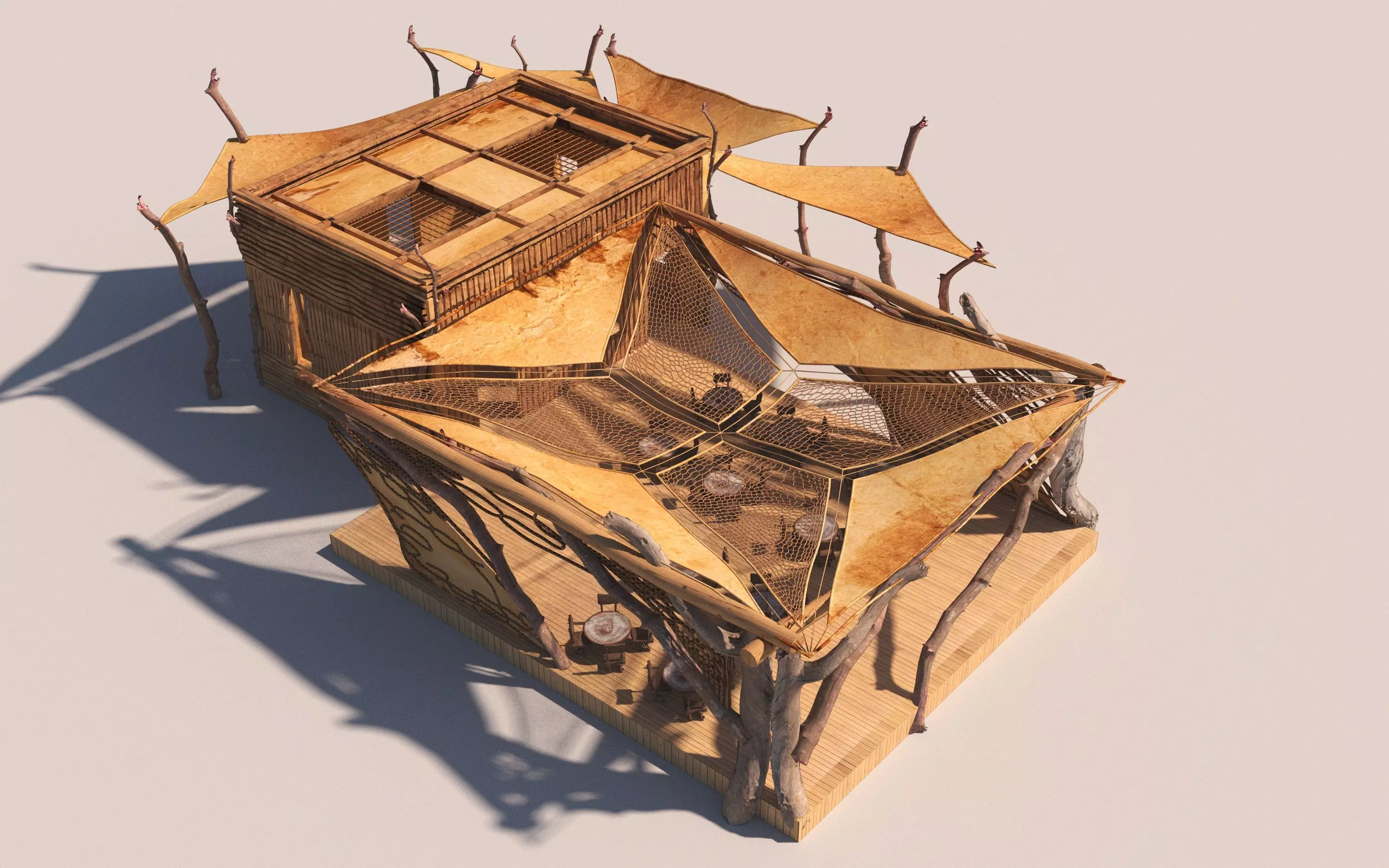 Adventure Cafe Low-poly 3D model_1