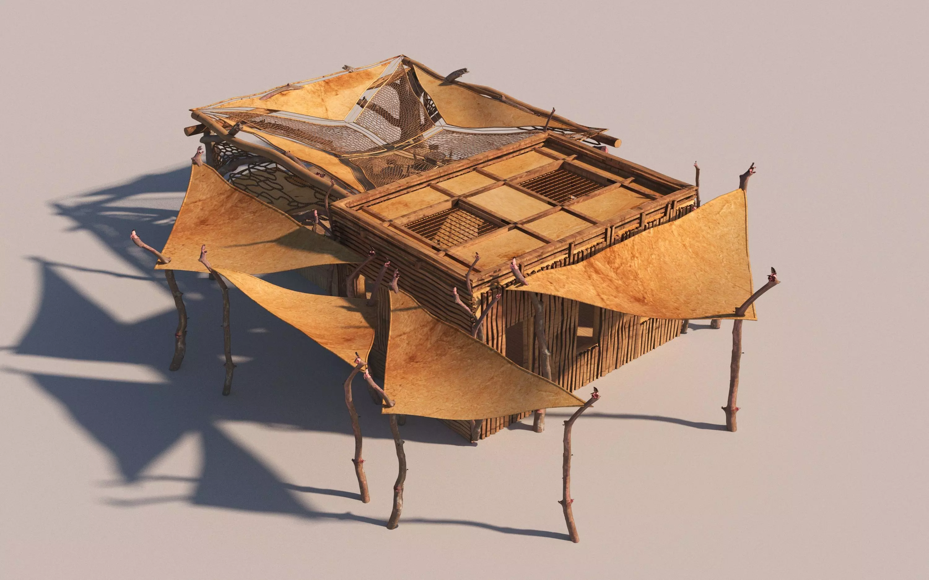 Adventure Cafe Low-poly 3D model_0