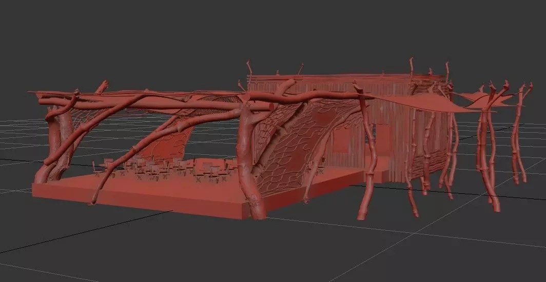 Adventure Cafe Low-poly 3D model_11