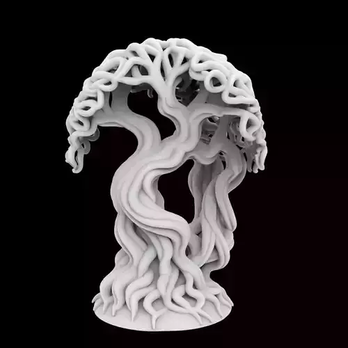 Surreal Tree of Life Sculpture 3D Print Model
