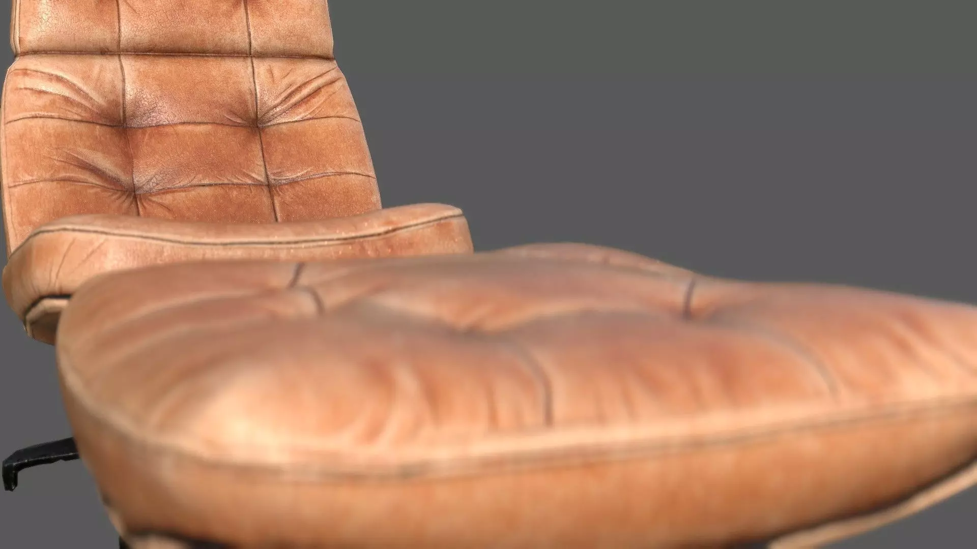 Elysium Luxe Swivel Lounge Ottoman  Low Poly Game Ready PBR  Low-poly 3D model_6