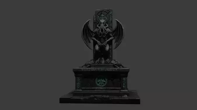 Lovecraftian Cult Altar Fantasy Tabletop Terrain STL