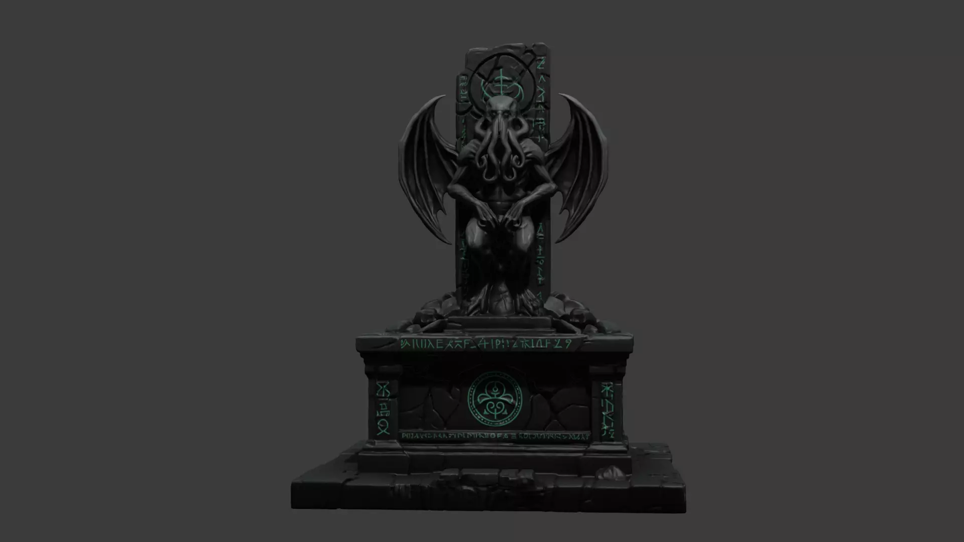 Lovecraftian Cult Altar Fantasy Tabletop Terrain STL 3D model_0