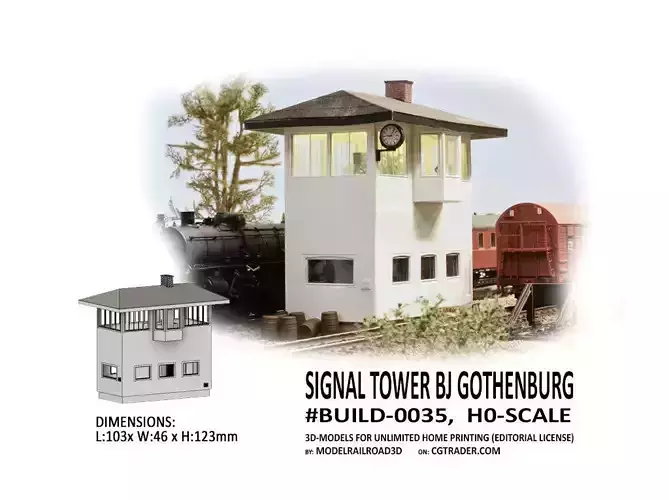 BUILD-0035 Bergslagens Railroads Signal tower Gothenburg