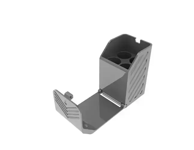 3D Printable 10ml Bottle Box with Hinge Lid Storage Case