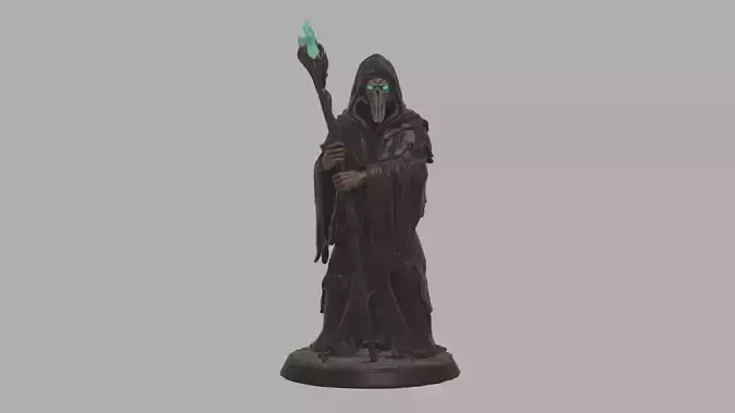 Hooded Cultist Miniature STL for 3D Printing