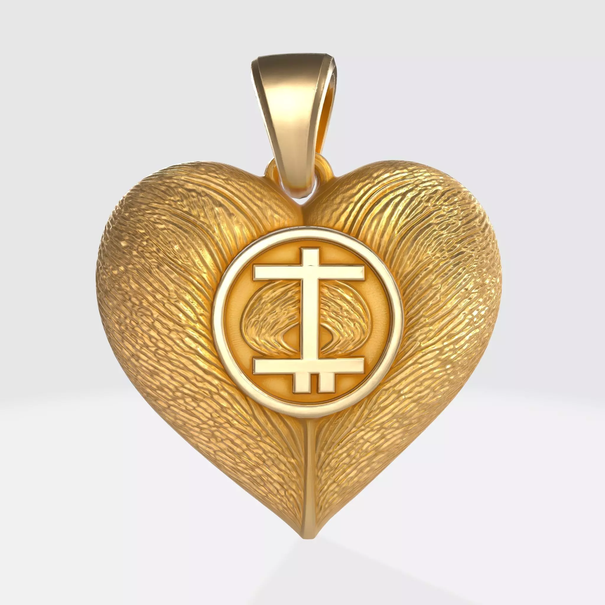 BTC Bitcoin Crypto Pendant Keychain 10 3D print model_4