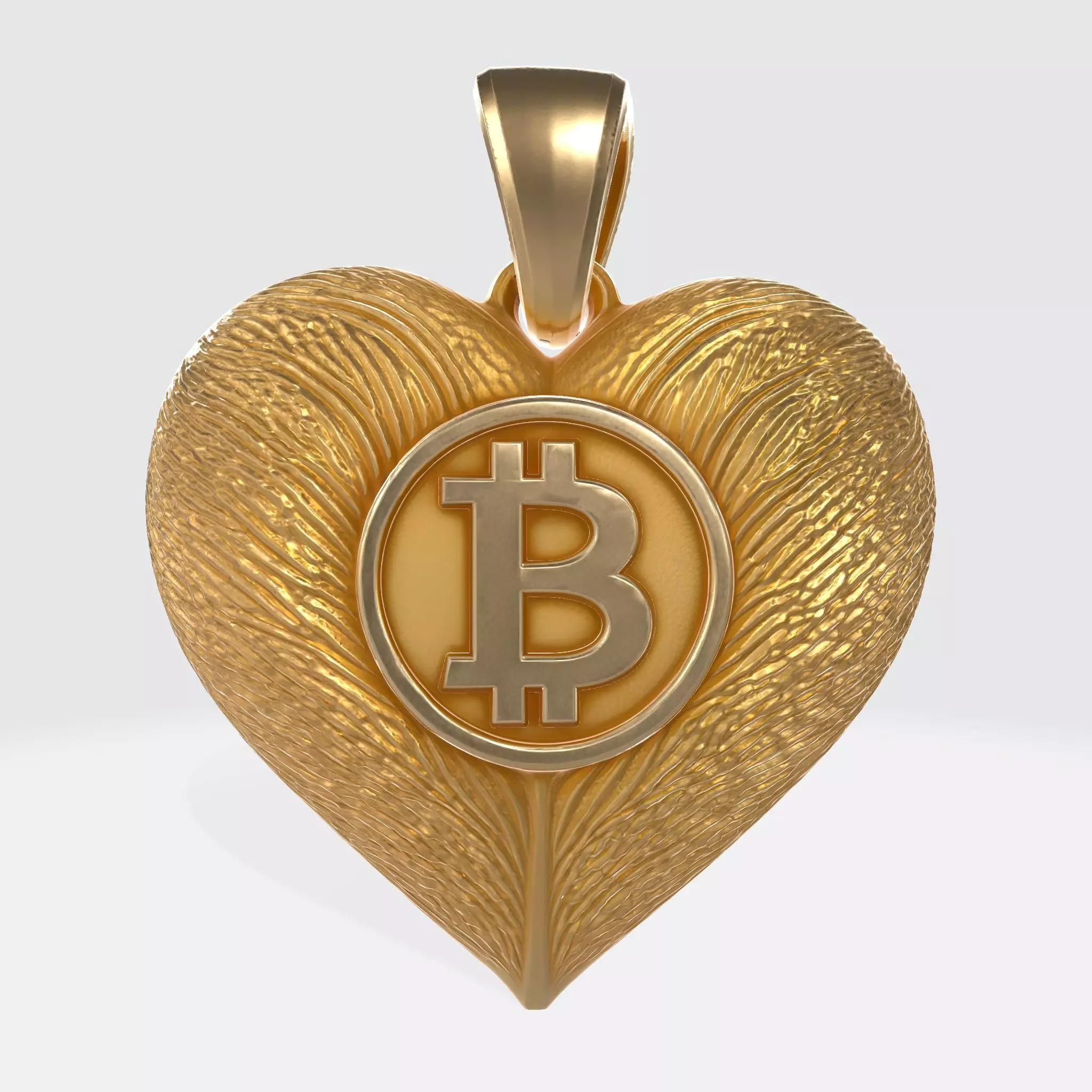 BTC Bitcoin Crypto Pendant Keychain 10 3D print model_0