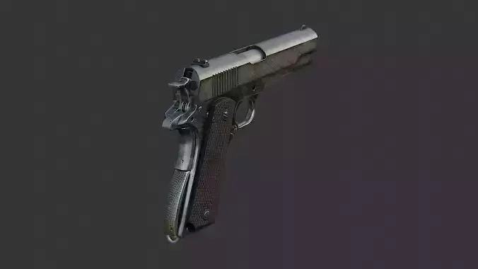 Semi Auto Pistol With Wood Grip