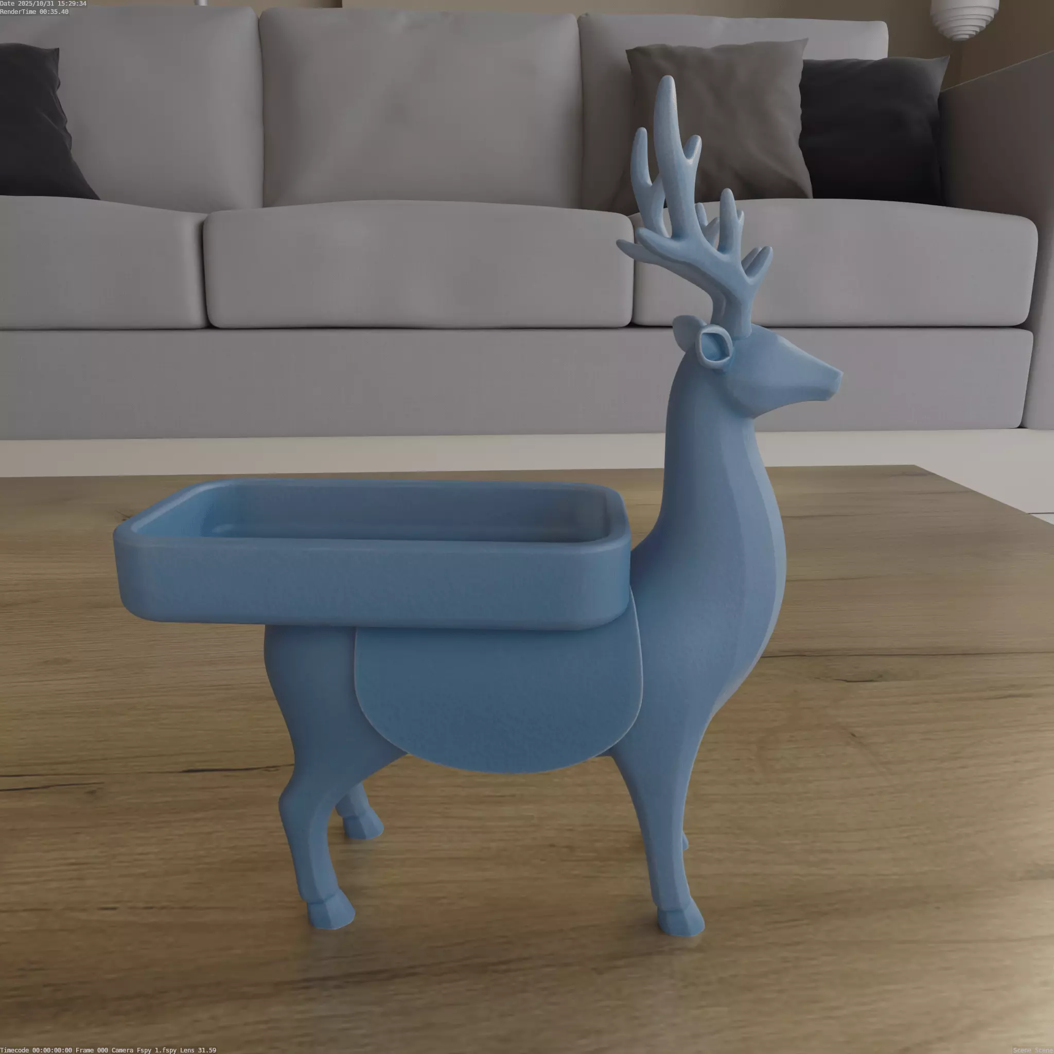 Modern Deer Planter STL Desk Organizer 3D Print Model 3D print model_1