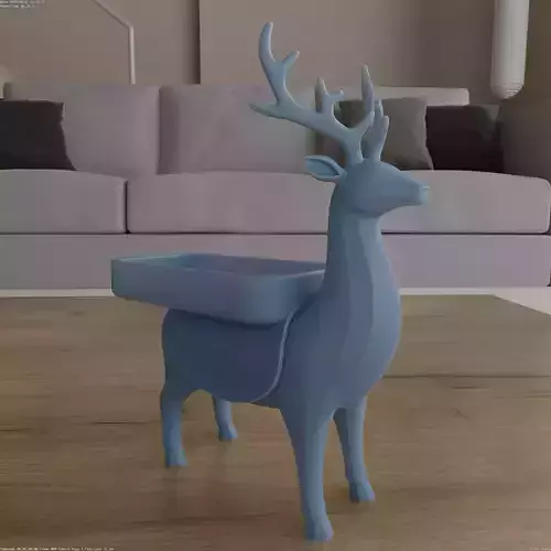 Modern Deer Planter STL Desk Organizer 3D Print Model