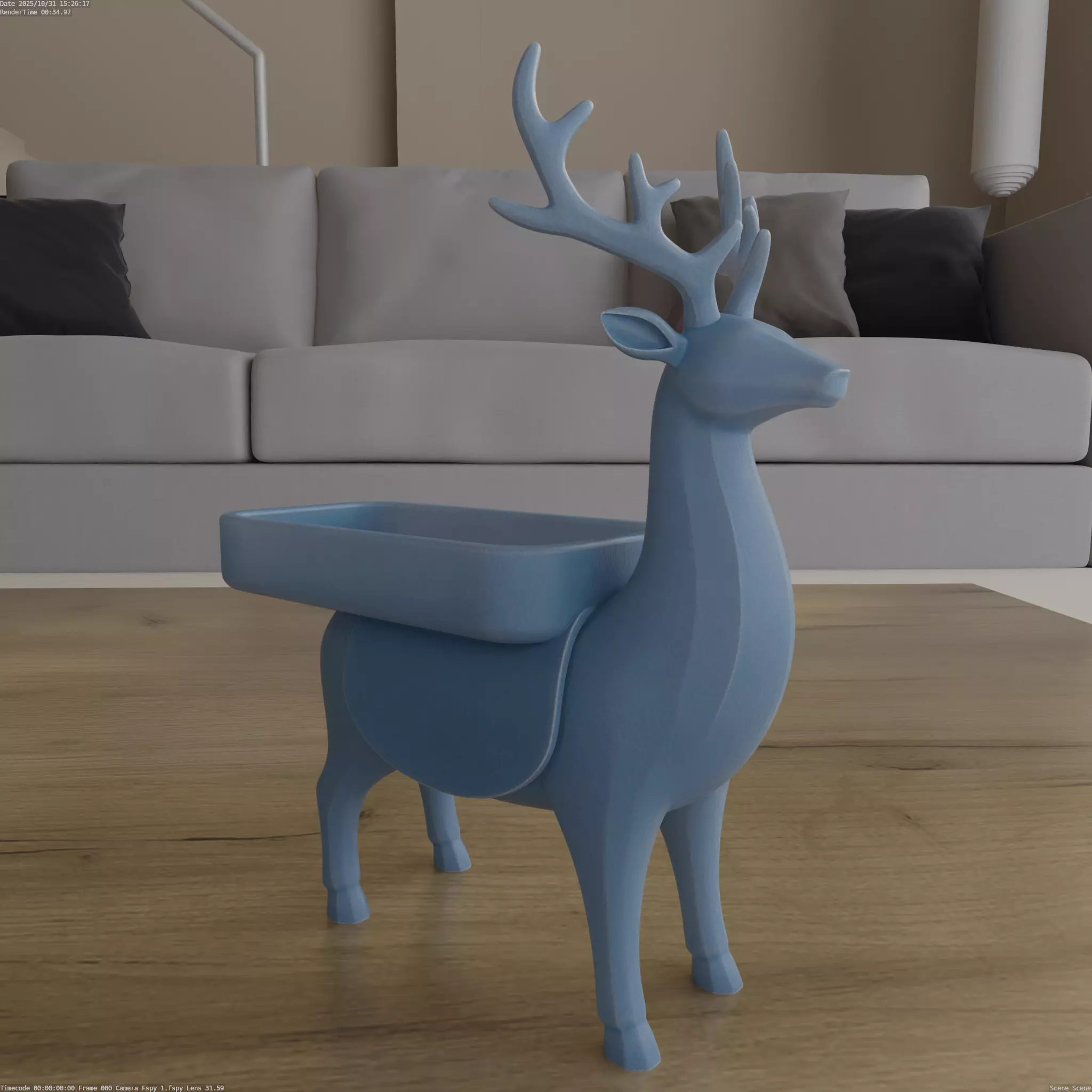 Modern Deer Planter STL Desk Organizer 3D Print Model 3D print model_0