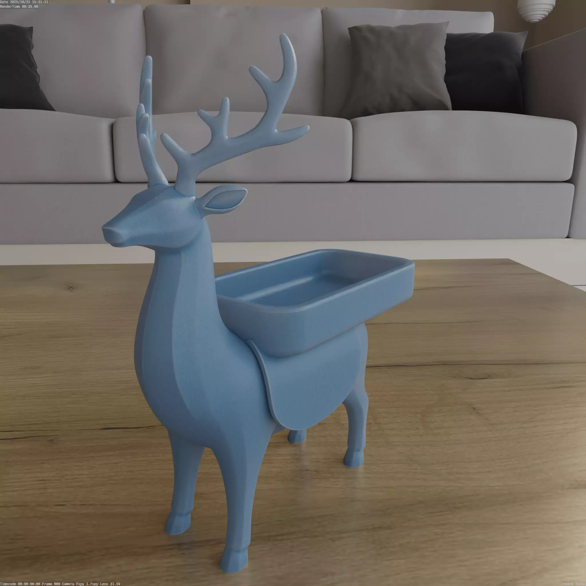 Modern Deer Planter STL Desk Organizer 3D Print Model 3D print model_3