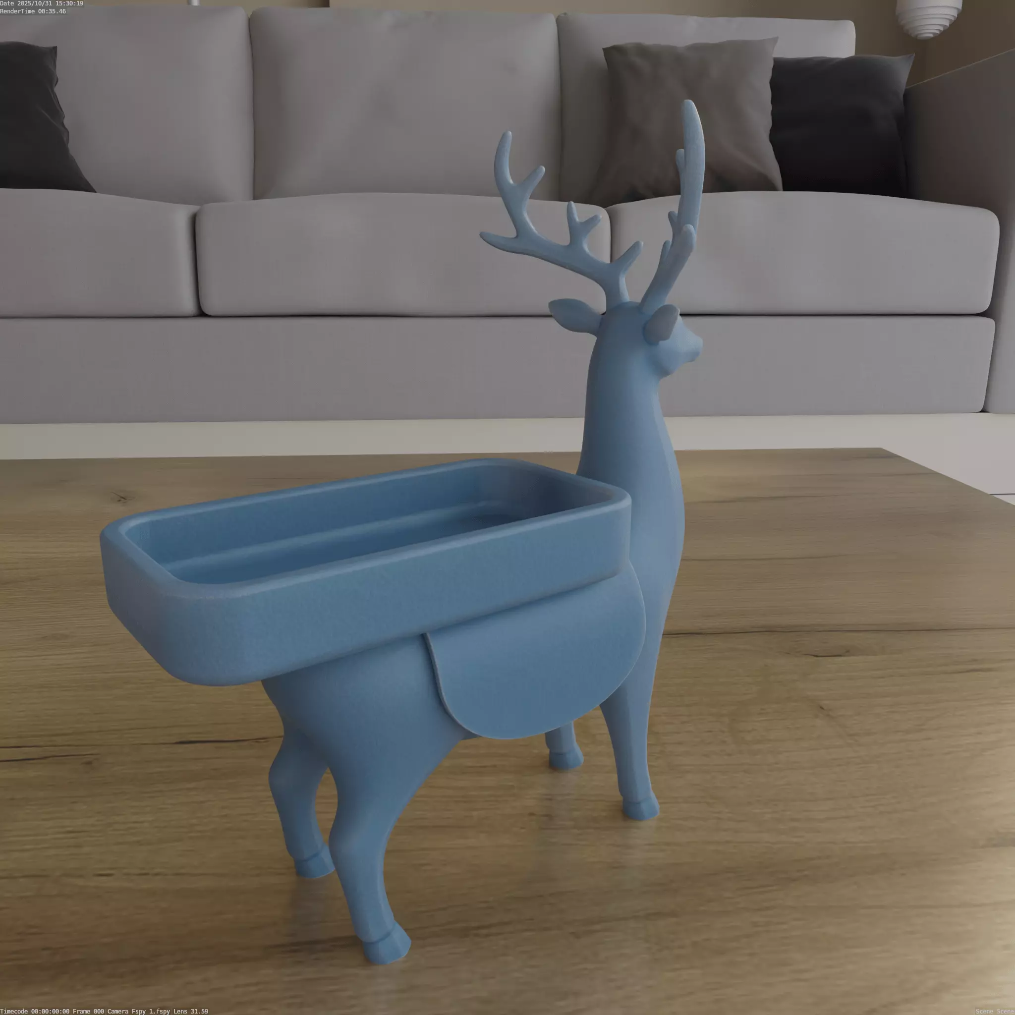 Modern Deer Planter STL Desk Organizer 3D Print Model 3D print model_2