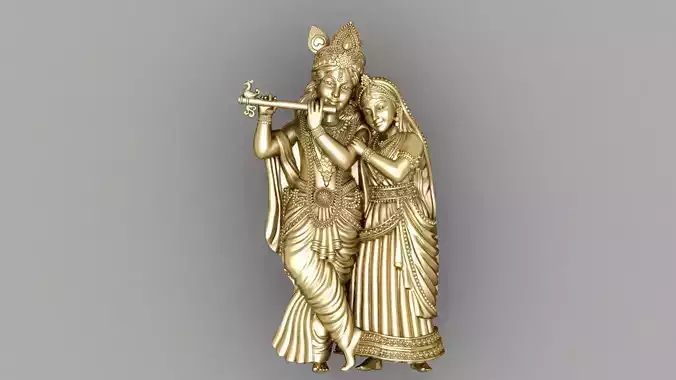 Radha Krishna Murti 3D Model for Printing