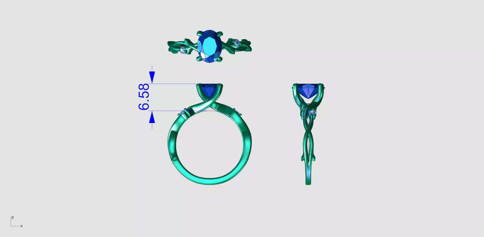 ZAB005 OVAL 3D print model_9