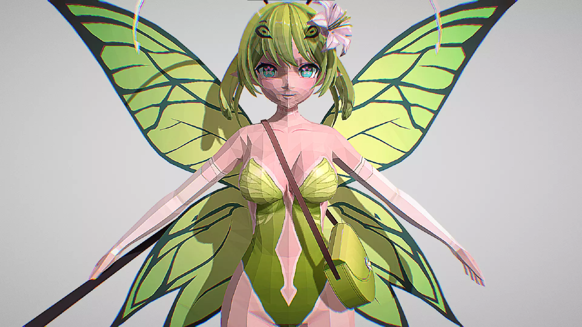 Fairy Fighter Or Leader - Soulworker - Cute Anime Girl Low-poly 3D model