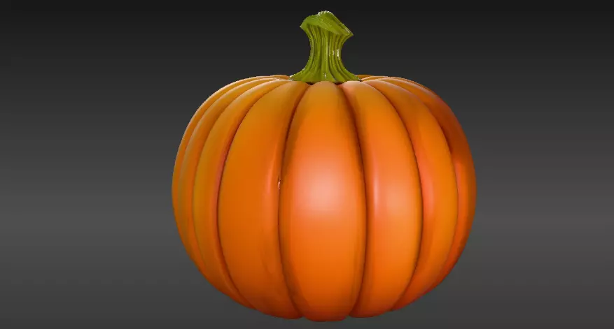 Cartoon Jack-O-Lantern 3D Model Cute Pumpkin Face Pumpkin 3D print model_7
