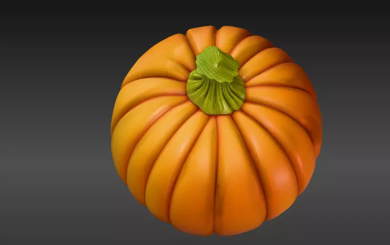 Cartoon Jack-O-Lantern 3D Model Cute Pumpkin Face Pumpkin 3D print model_1