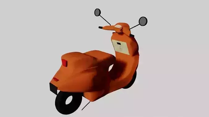 Low Poly Vespa Scooter 3D Model Stylized Retro Moped Low-poly 3D model Low Poly Vespa Scooter 3D Model Stylized Retro Moped Low-poly 3D model