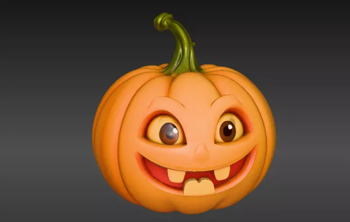 Cartoon Jack-O-Lantern 3D Model Halloween Two Model Pack 3D model_9