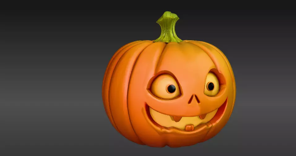 Cartoon Jack-O-Lantern 3D Model Halloween Two Model Pack 3D model_13