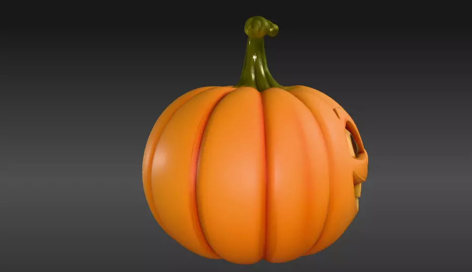 Cartoon Jack-O-Lantern 3D Model Halloween Two Model Pack 3D model_16